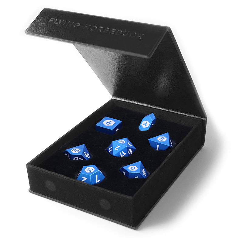 7 Piece Aluminum Dice Set w/ 23mm d20 – Honest Dice